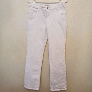 CHICO'S Platinum white embroidered jean